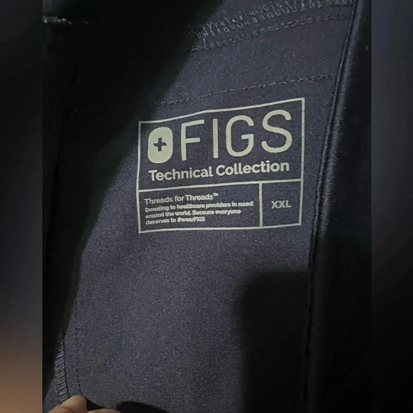 FIGS Scrubs Pants Bottoms Technical Collection Blue Womens Sz XXL Inseam 32” EUC - Picture 4 of 5